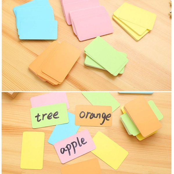Memory Cards Blank DIY Graffiti Word Cards Small Memo Pad Blocks Memorandum Note Word Cards (Green) - Image 5