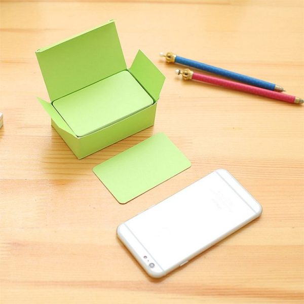 Memory Cards Blank DIY Graffiti Word Cards Small Memo Pad Blocks Memorandum Note Word Cards (Green) - Image 6