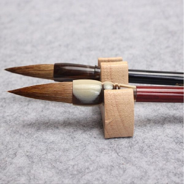 2 PCS Pen Holder Wood Chinese Writing Pen Holder Calligraphy Brush Desktop Decoration - Image 4