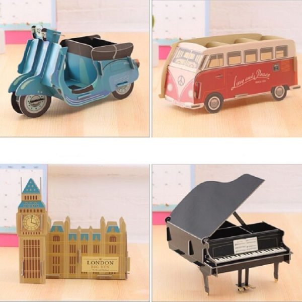 Lovely Multifunction DIY Pen Holder Papery Pens Stand Pencil Holders Desk Large Office Accessories Supplies Stationery (Big Ben) - Image 3