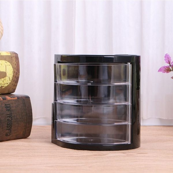 Pen Holder Pen Pencil Holder Desktop Drawer Organizer Makeup Storage Box with Notes - Image 5