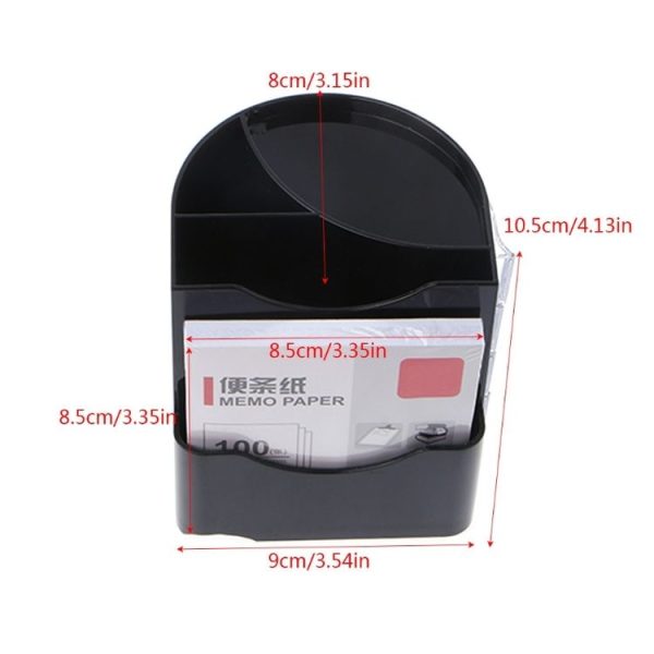 Pen Holder Pen Pencil Holder Desktop Drawer Organizer Makeup Storage Box with Notes - Image 6
