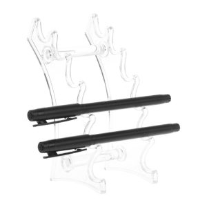 Pen Holders Makeup Brush Eyeshadow Pencil Pen Display Stand 6 Rooms Rack Desk Organizer Stationery (Clear)