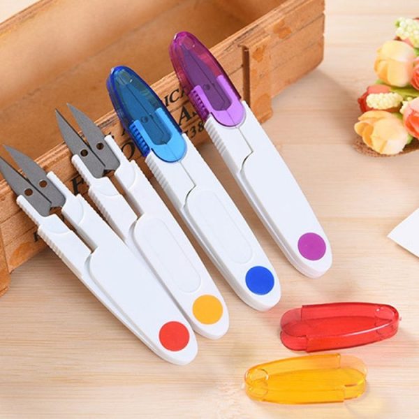 Plastic Cross Embroidery Sewing Snip Thread Sewing Cutter Scissors, Random Color Delivery - Image 5