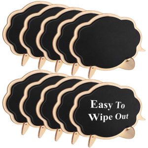 10 PCS Mini Thicker Cloud Shape Black Chalkboards Wood Small Message Board