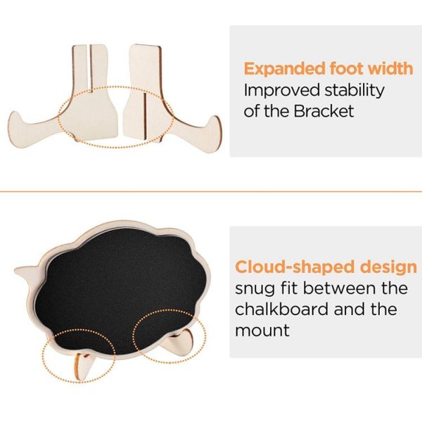 10 PCS Mini Thicker Cloud Shape Black Chalkboards Wood Small Message Board - Image 3