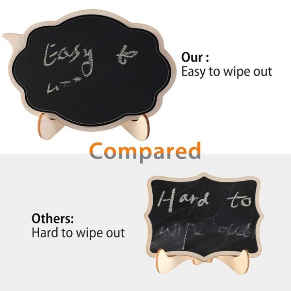10 PCS Mini Thicker Cloud Shape Black Chalkboards Wood Small Message Board - Image 4