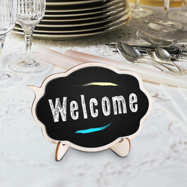 10 PCS Mini Thicker Cloud Shape Black Chalkboards Wood Small Message Board - Image 6