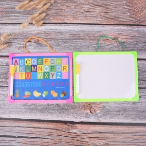White Board Dry Wipe Board Mini Drawing Whiteboard Small Hanging Board with Marker Pen, Random Color Delivery
