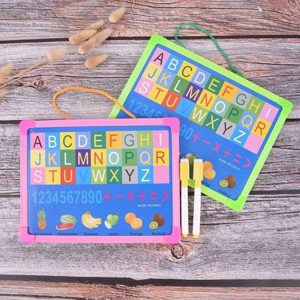 White Board Dry Wipe Board Mini Drawing Whiteboard Small Hanging Board with Marker Pen, Random Color Delivery - Image 2