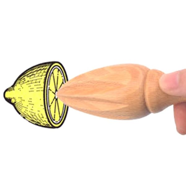 Wooden Squeezer Juicer Fruit Juice Extractor Reamer Lemon Cone Multifunctional Kitchen Tool - Image 4