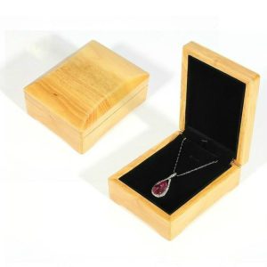 Wood Color Wooden Jewelry Packing Case Portable Wedding Ring Bracelet Pendant Display Box Gift Box, Type: Pendant Box