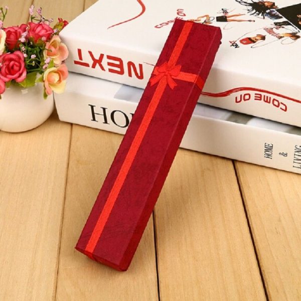 3 PCS Rectangular Rose Bow Gift Box Necklace Box Jewelry Box, Random Color Delivery - Image 3