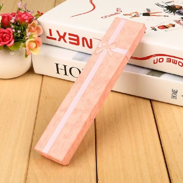 3 PCS Rectangular Rose Bow Gift Box Necklace Box Jewelry Box, Random Color Delivery - Image 4