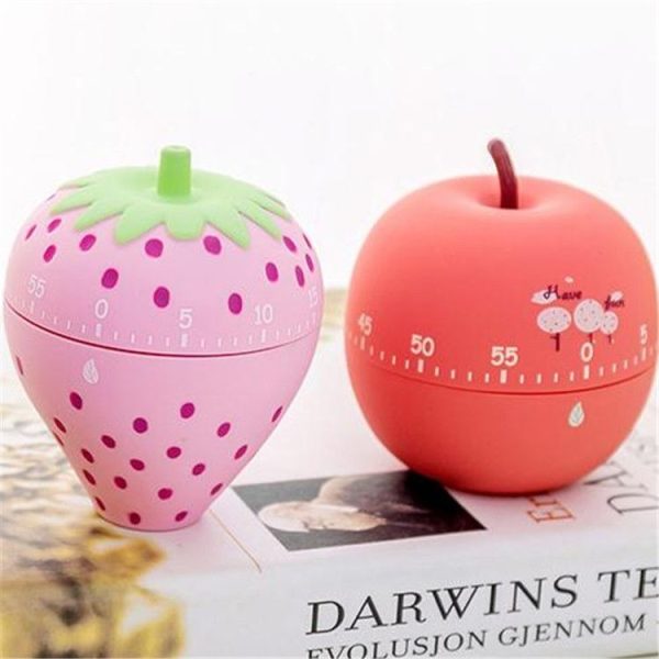 Creative Cartoon Fruit Shape Multi-Function Rotary Timer Learning Work Efficiency Time Manager (Apple) - Image 3