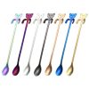 Cute Bear Spoon Long Handle Spoons Coffee Drinking Tools (Purple) - Image 3