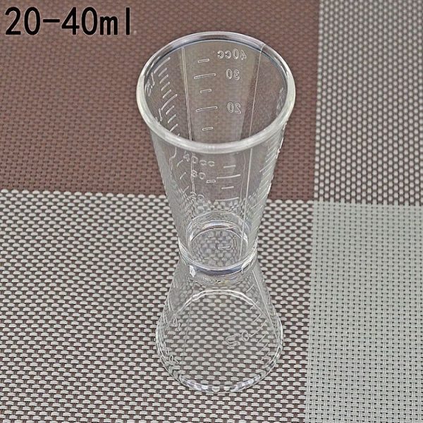 2 PCS PC Small Measuring Cup Device Double-headed Graduated Milk Tea Scale Cup Measuring Tool, Specification: Large - Image 2