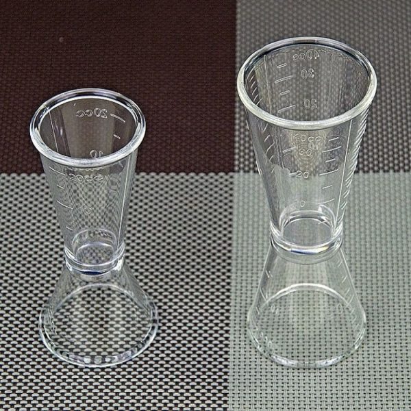 2 PCS PC Small Measuring Cup Device Double-headed Graduated Milk Tea Scale Cup Measuring Tool, Specification: Large - Image 3