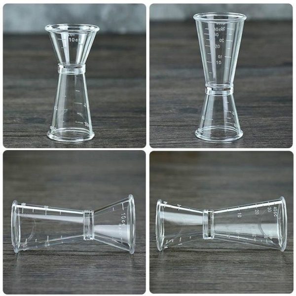 2 PCS PC Small Measuring Cup Device Double-headed Graduated Milk Tea Scale Cup Measuring Tool, Specification: Large - Image 5