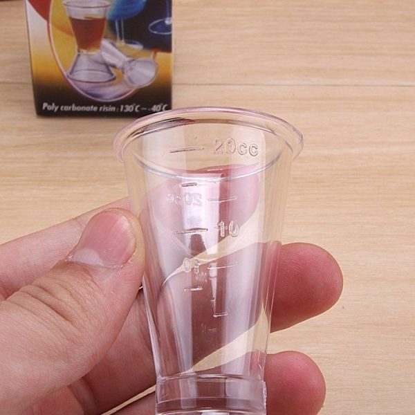 2 PCS PC Small Measuring Cup Device Double-headed Graduated Milk Tea Scale Cup Measuring Tool, Specification: Large - Image 6