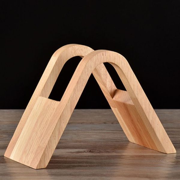 Coffee Filter Holder Coffee Storage Rack Filter Box Paper Base Bracket Display Stand Wooden V Holder - Image 5