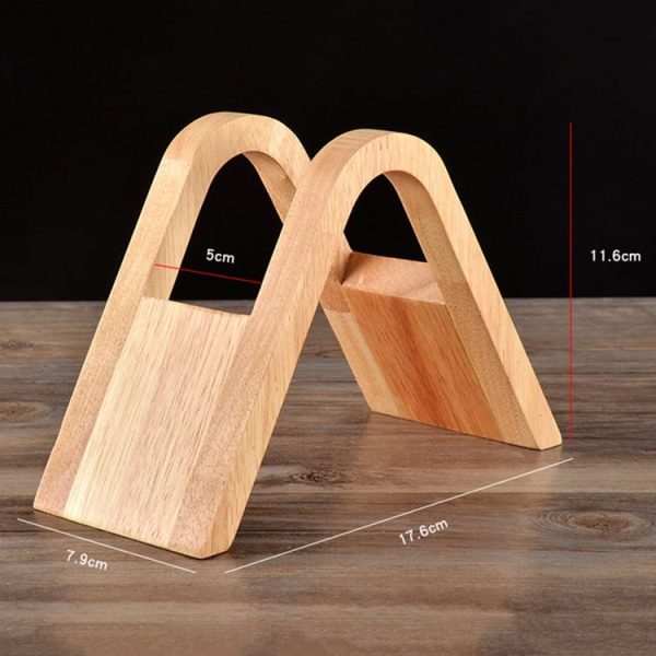 Coffee Filter Holder Coffee Storage Rack Filter Box Paper Base Bracket Display Stand Wooden V Holder - Image 6