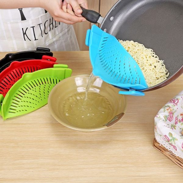 Silicone Pot Filter Kitchen Clip Pot Filter Drain Excess Liquid Drain Pasta Vegetable Cookware - Image 7