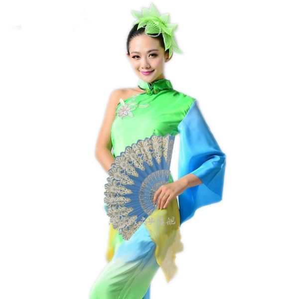 Spain Style Plastic Folding Fan Peacock Lace Fan Ladies Dance Gilding Fan, Size: 23x42cm (Pink) - Image 3