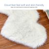 Creative Double Heart Imitation Wool Carpet Sofa Cushion Mat Plush Bedroom Living Room Floor Rugs, Size: 35x70 cm (Light Pink) - Image 4
