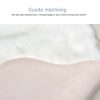 Creative Double Heart Imitation Wool Carpet Sofa Cushion Mat Plush Bedroom Living Room Floor Rugs, Size: 35x70 cm (Light Pink) - Image 5