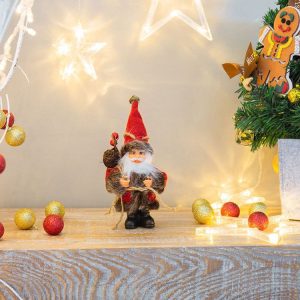 Family Holiday Santa Doll Ornament Toy, Size: 16cm (Red)