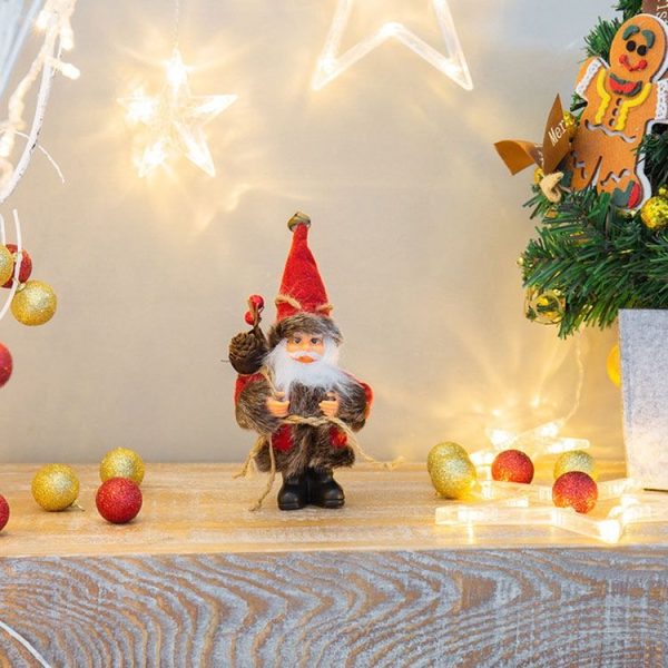 Family Holiday Santa Doll Ornament Toy, Size: 16cm (Red)