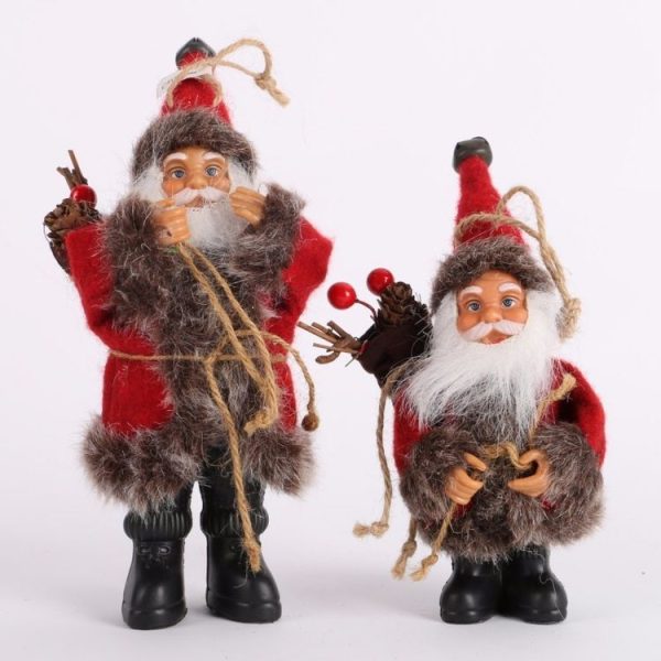 Family Holiday Santa Doll Ornament Toy, Size: 16cm (Red) - Image 4