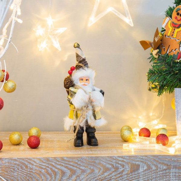 Family Holiday Santa Doll Ornament Toy, Size: 22cm (Lattice)