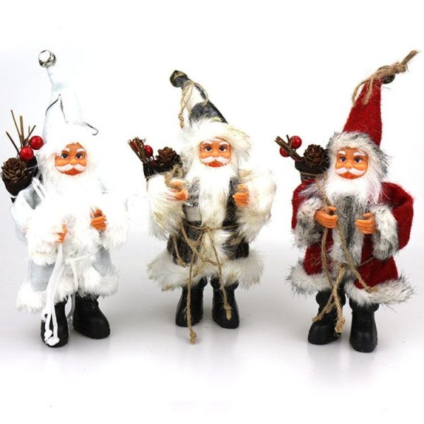 Family Holiday Santa Doll Ornament Toy, Size: 22cm (Lattice) - Image 3