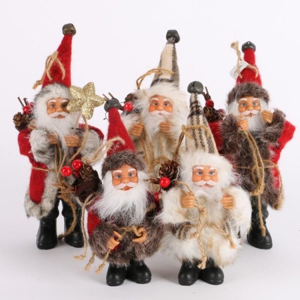 Family Holiday Santa Doll Ornament Toy, Size: 22cm (Lattice) - Image 4