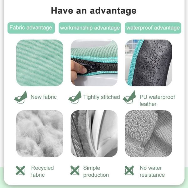 Washable Bathroom Toilet Seat Cover Warmer Soft Cushion Pad Closestool Lid Mat Household Products (Green) - Image 3