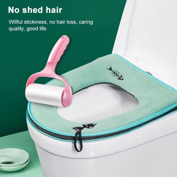 Washable Bathroom Toilet Seat Cover Warmer Soft Cushion Pad Closestool Lid Mat Household Products (Green) - Image 9