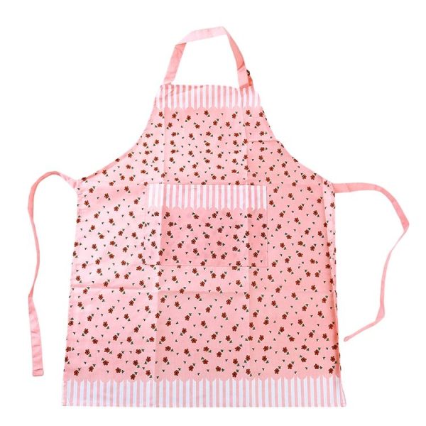 Candy-Colored Dots Sleeveless Kitchen Work Apron (Pink) - Image 2
