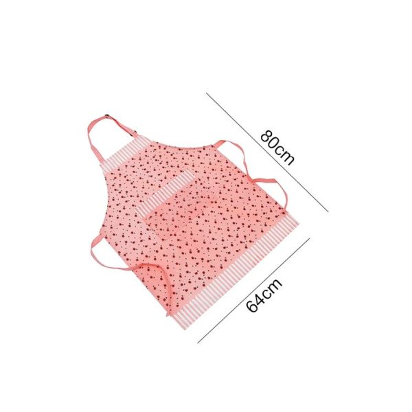 Candy-Colored Dots Sleeveless Kitchen Work Apron (Pink) - Image 3