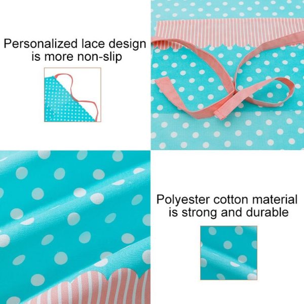 Candy-Colored Dots Sleeveless Kitchen Work Apron (Pink) - Image 4