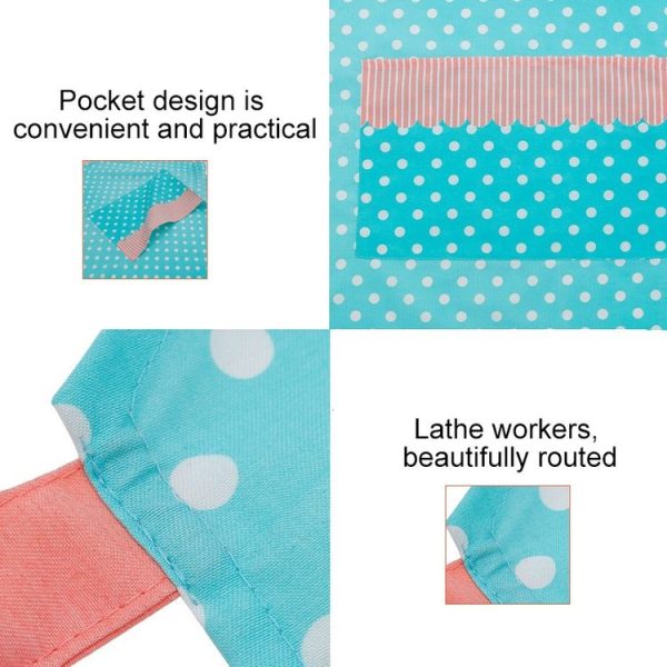 Candy-Colored Dots Sleeveless Kitchen Work Apron (Pink) - Image 5