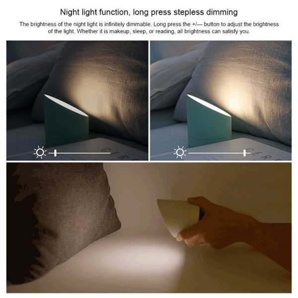 Simple Home Creative Multi-function Charging Stepless Dimming Alarm Clock Night Light (Gray) - Image 10