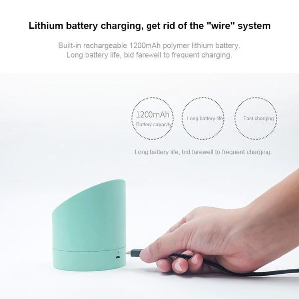 Simple Home Creative Multi-function Charging Stepless Dimming Alarm Clock Night Light (Gray) - Image 5