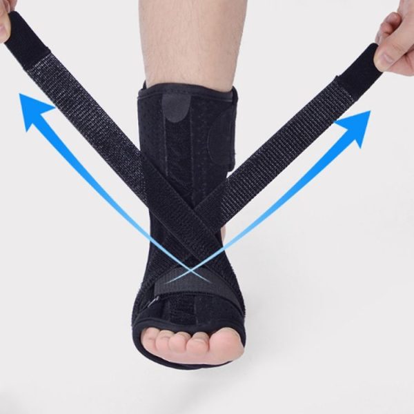 JM03539 2 in 1 Plantar Fasciitis Splint Sprain Memory Cotton Aluminum Strip Splint Protective Gear + Massage Ball Set (Black) - Image 5