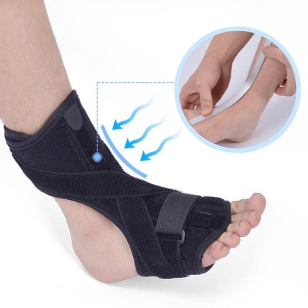 JM03539 2 in 1 Plantar Fasciitis Splint Sprain Memory Cotton Aluminum Strip Splint Protective Gear + Massage Ball Set (Black) - Image 6