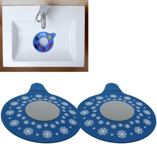Sewer Floor Drain Pool Plug Silicone Waterproof Bathtub Plug (Snowflake)