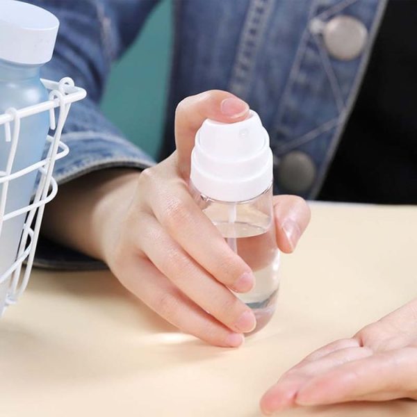 50ml Alcohol Sprayer Disinfection Bottle Press-type Portable Travel Emulsion Cosmetics Sub-bottle Spray Bottle (White) - Image 8