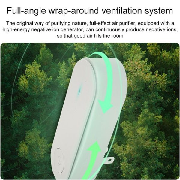 Mini Anion Air Purifier Smoke PM2.5 Remove Toilet Kitchen Air Purifier, Plug Type: EU Plug (White) - Image 4