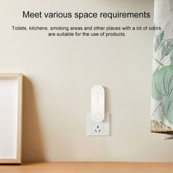 Mini Anion Air Purifier Smoke PM2.5 Remove Toilet Kitchen Air Purifier, Plug Type: EU Plug (White) - Image 5